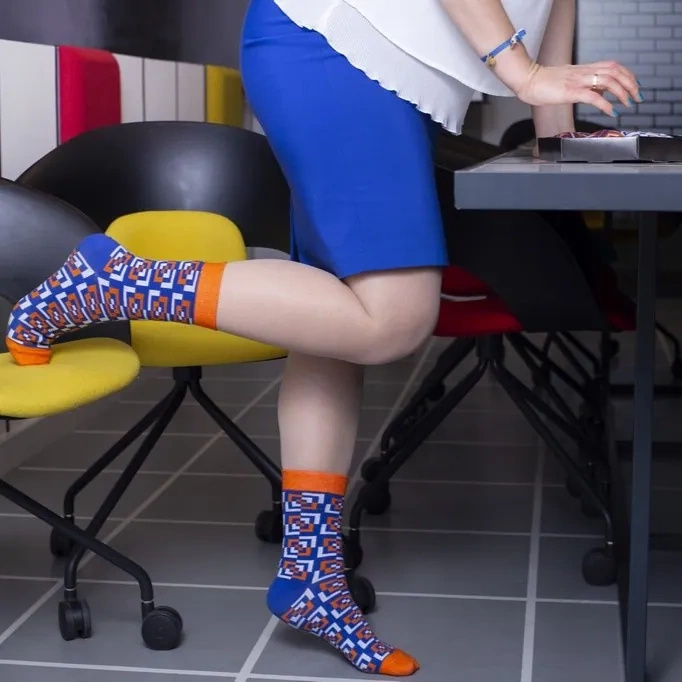 Skarpetki w Geometryczne Wzory