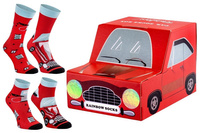 2 pary || 3 pairs - socks for dad and son, red