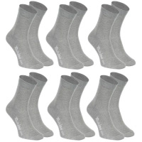 Szare Długie Skarpetki Damskie 6 Par