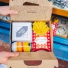 Zestaw skarpetek fast food burger piwo frytki