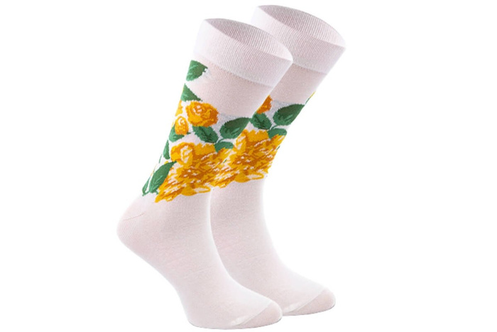 Cotton Socks Peonies 1 Pair